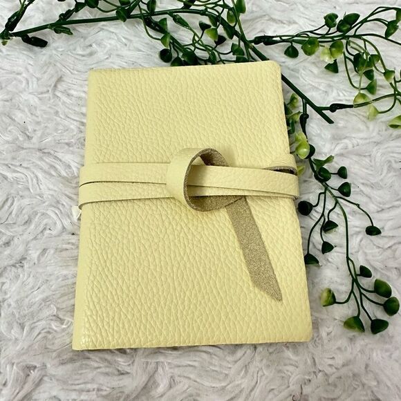A. Cozzi Made in Italy Lemon Yellow Soft Leather Notebook‎ Pocket Journal 6”x4” - Picture 1 of 7